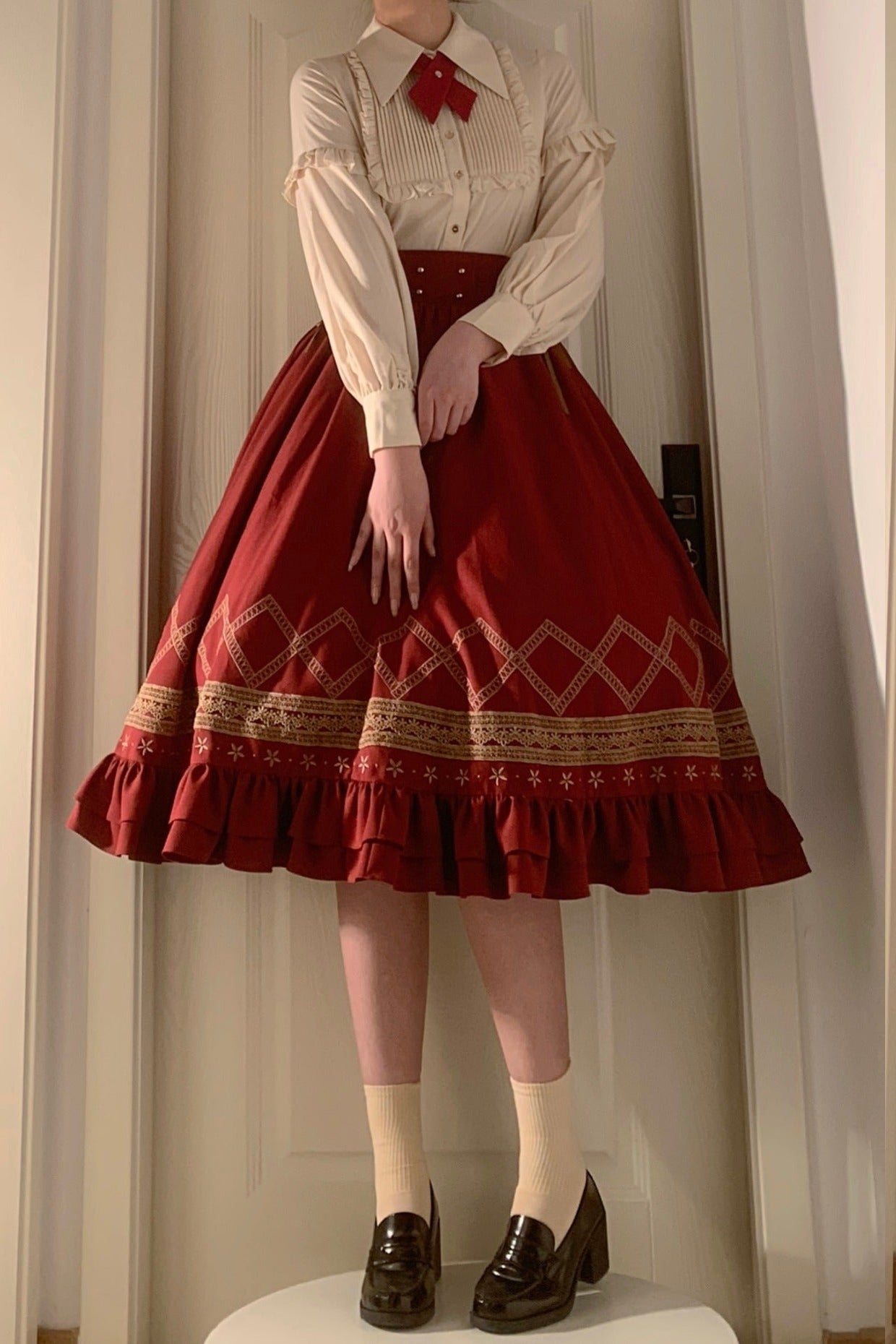 クラシカルレトロフレアロリータスカート