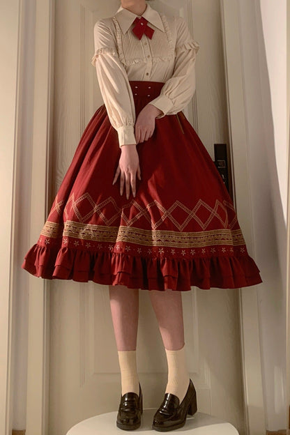 クラシカルレトロフレアロリータスカート