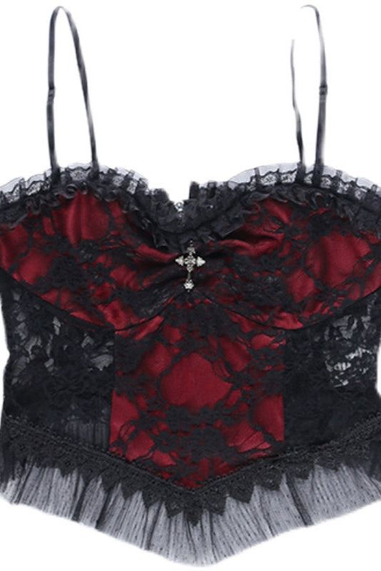 Red Lace Camisole