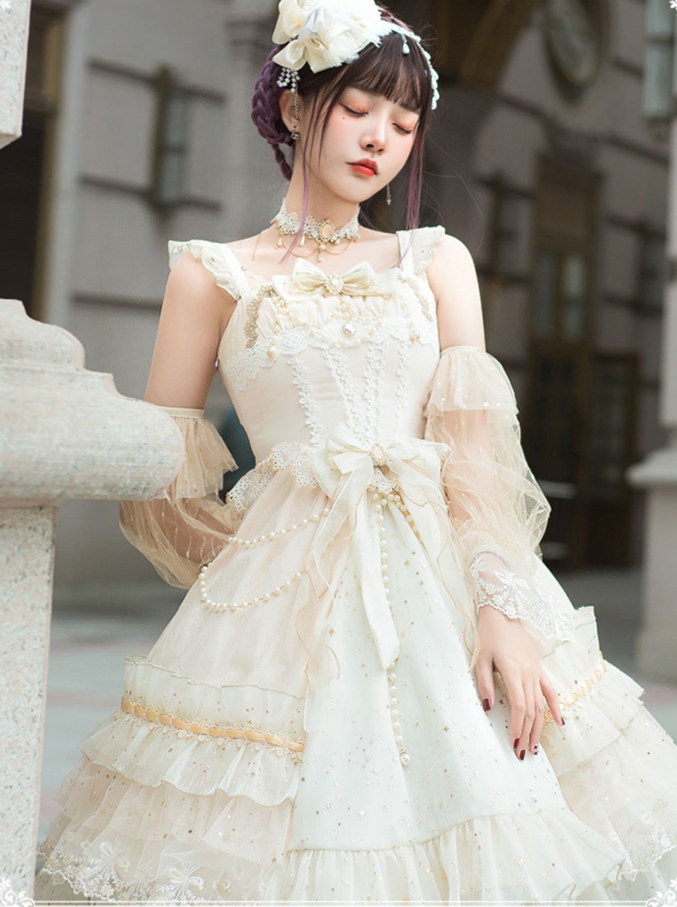 Pure White Fairy Retro Elegant Kula Lolita