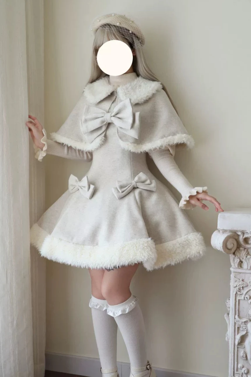 [Reservation deadline on October 21] Winter Wool Sherral Fart Lim Cape Dress suit