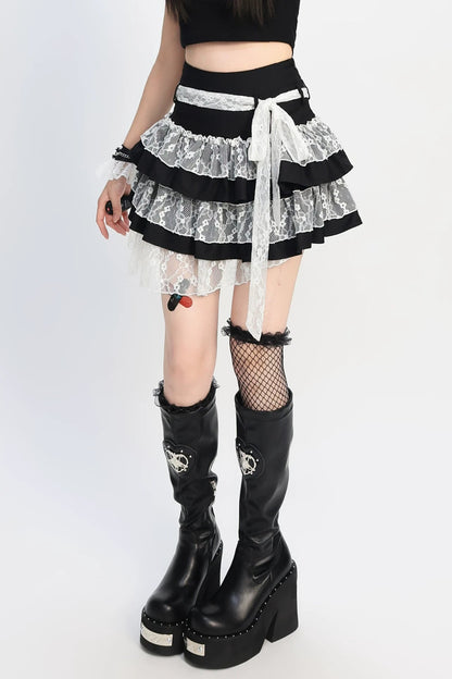 Lace Wreath Dark Sweet Skirt