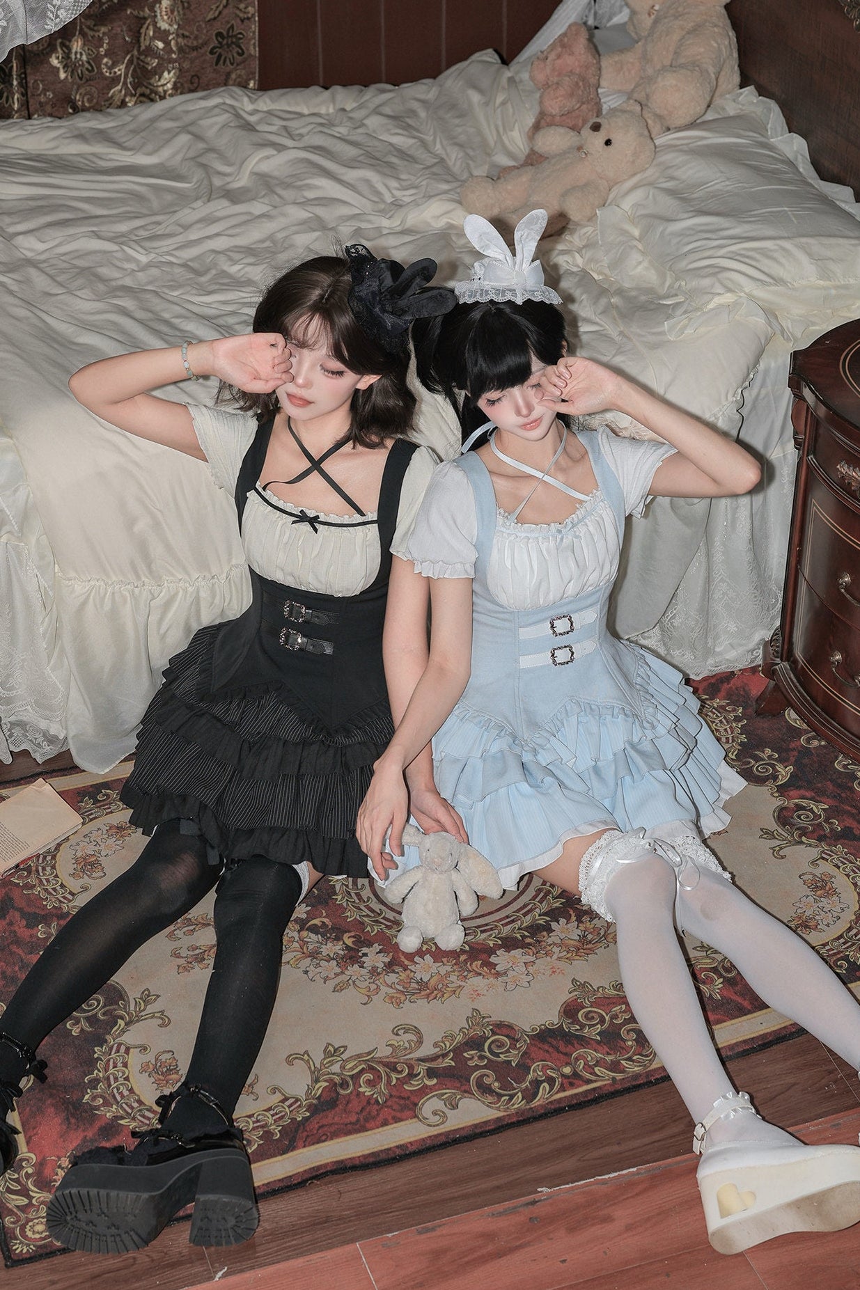 Cool Square Neck Four-Stage Dress