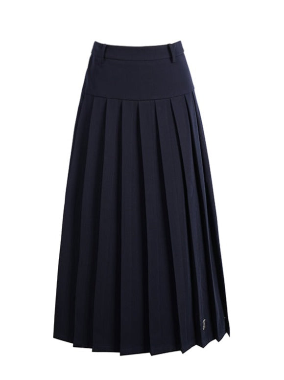 College Long Pleated Skirt