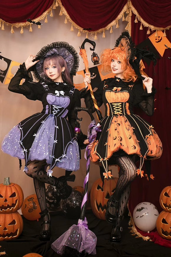 [Reservation deadline on September 28] Halloween Pumpkin Dark Sweet Dress Set