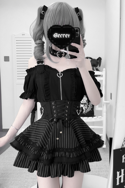 Subculture Heartbeat Top + Flared Skirt