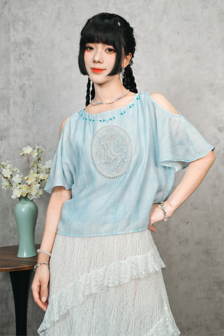 エキセントリックハウスオフショルダートップス