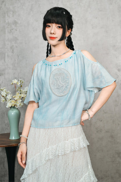 エキセントリックハウスオフショルダートップス