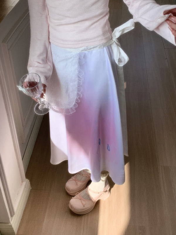 Sweet Top + Shiny Gradient Skirt