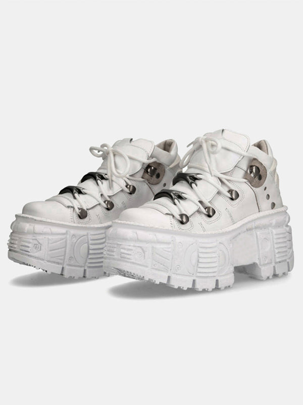 Retro Street Dark Punk Style Tank Sole High Cut Shoes