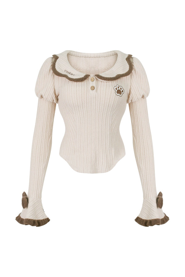 Bear Cake House Knit Top + Bear Suspender Pants + Bear Plush Jacket