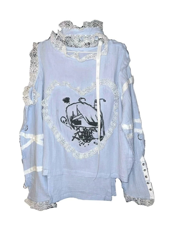 【👼Angel Neighborhood👼Mine subculture lace print trainers