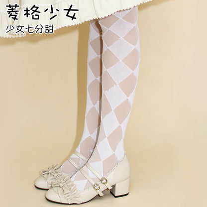 Diamond Pattern Lolita Socks