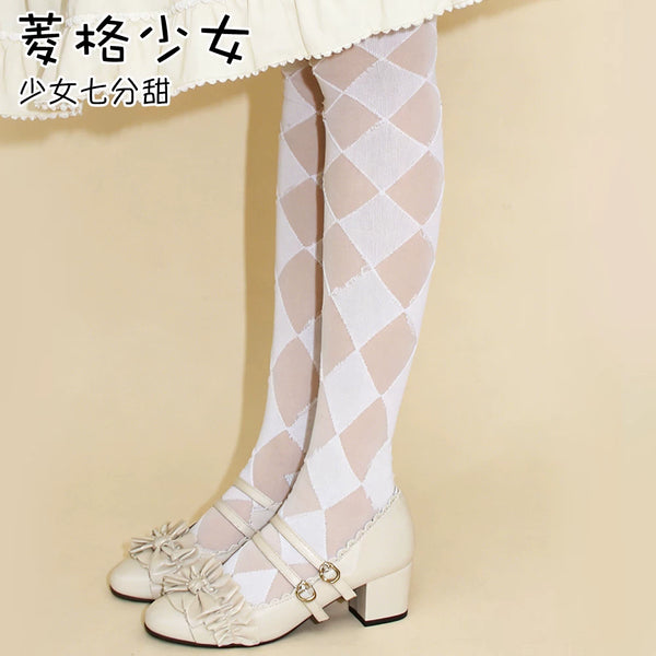 Diamond Pattern Lolita Socks