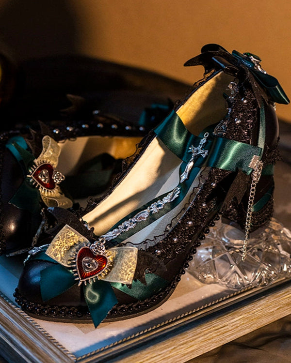 Halloween Dark Gothic Magic Mirror Lolita Heels
