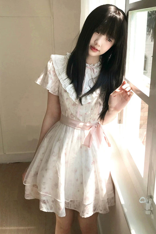 ミスティフローラルレースドレス