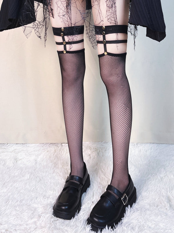 half baddark girl sheer socks
