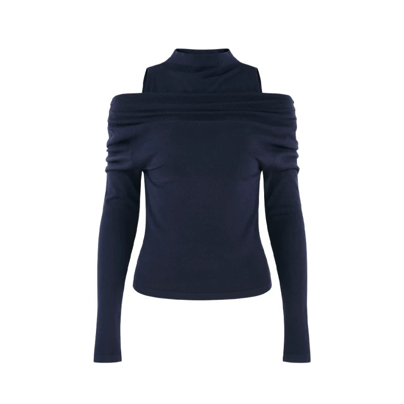 French Knit Off-Shoulder Top