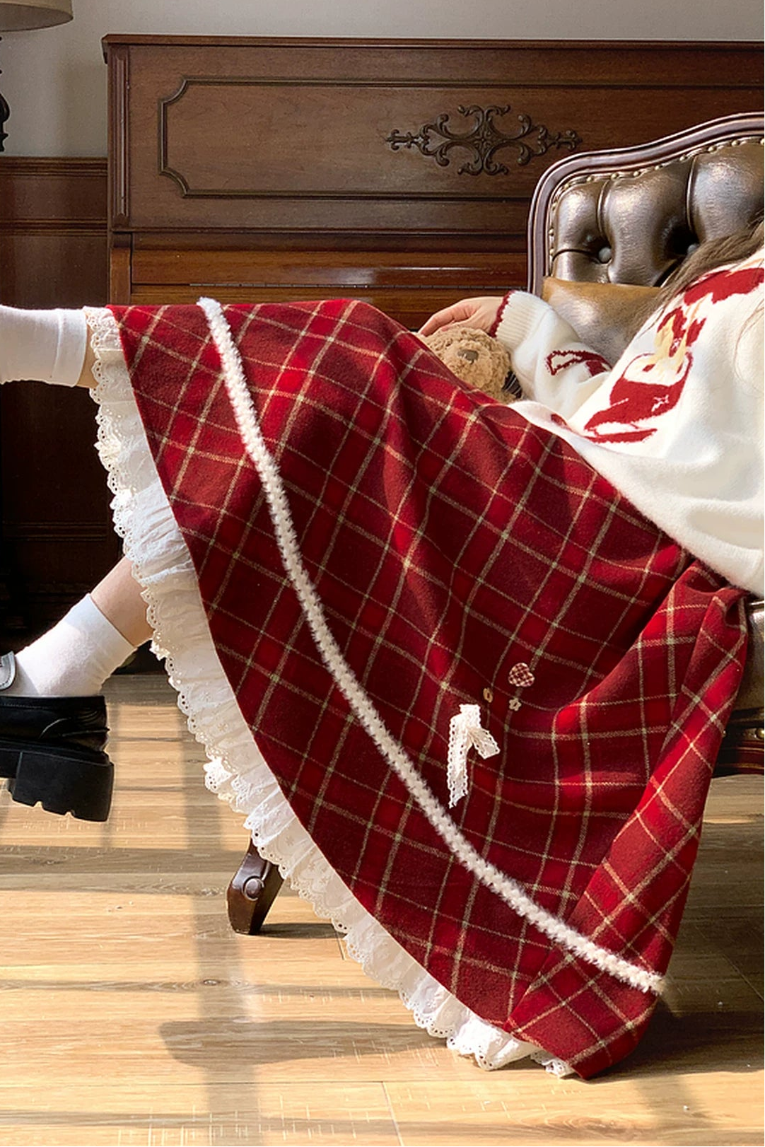 レトロガーリーチェックスカート