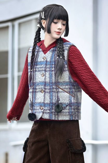 レトロカールイチェックベスト