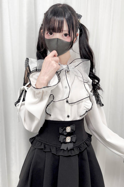 Chemisier Dark Kawaii à grand nœud