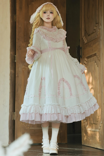 ラビットツインピンクロリータドレス+ラビットヘアバンド