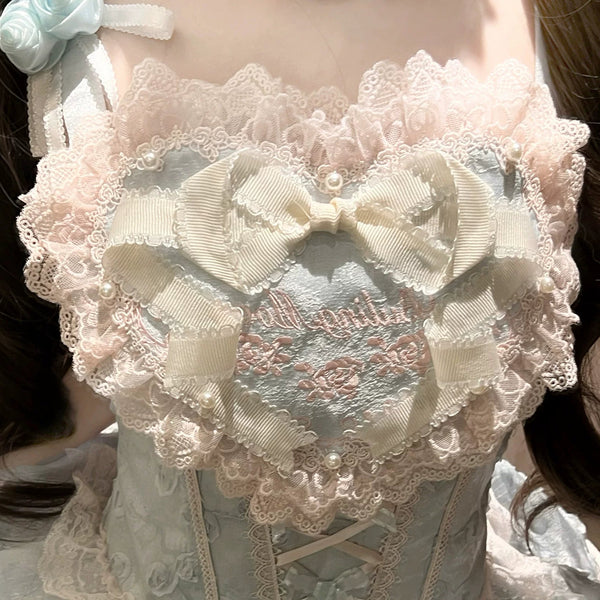 【予約商品】キャンディカラーの夢幻ドールロリータドレス+ヘアアクセサリー