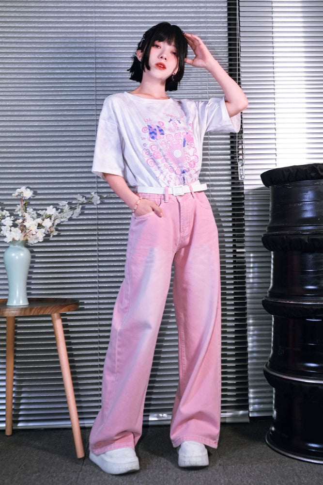 Osh pinky denim pants