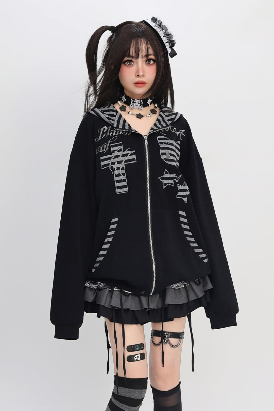 Border Hooded Cat Hooded Hoodie