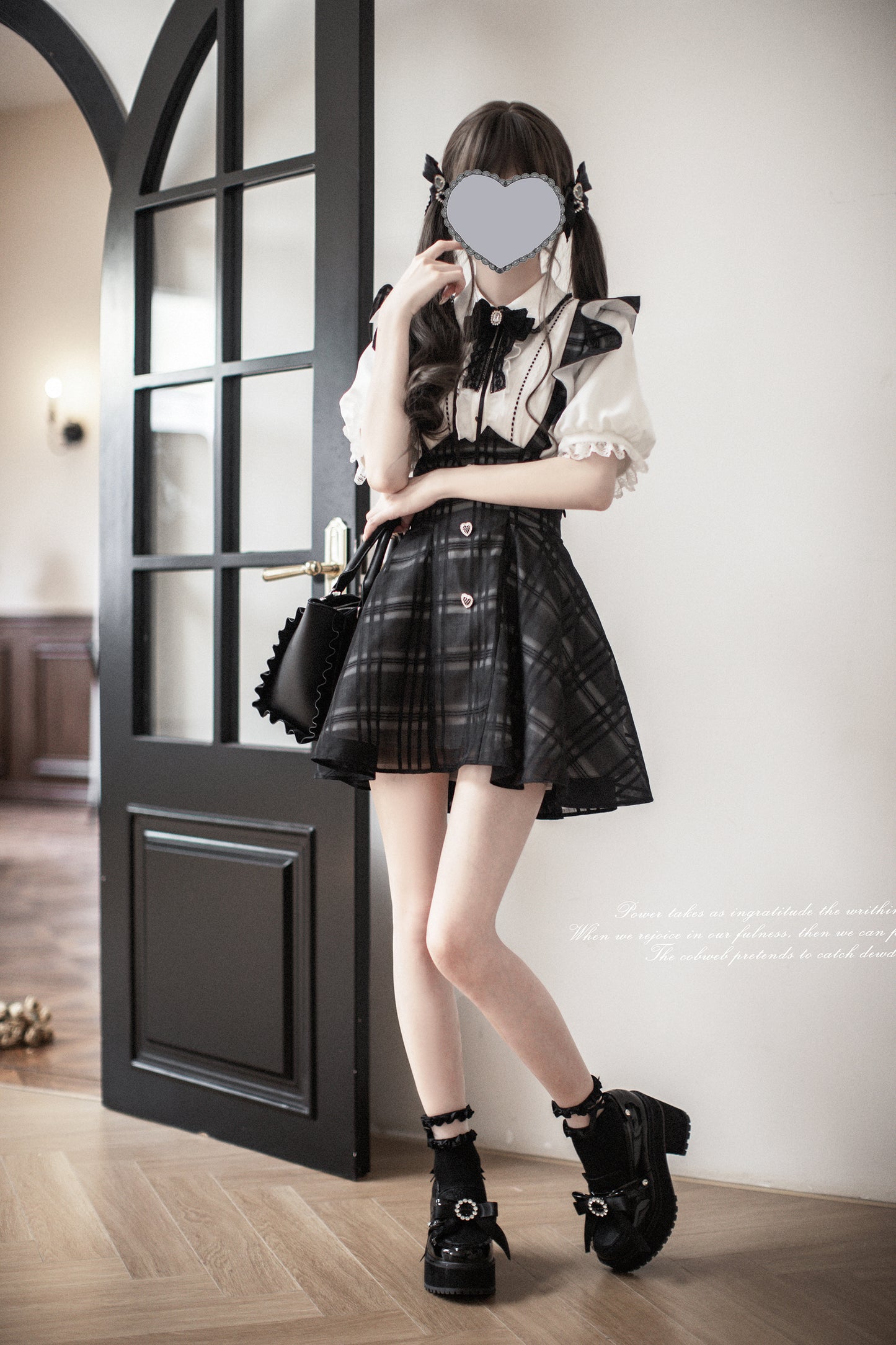 【予約商品】地雷ブラウス+サスペンダースカート