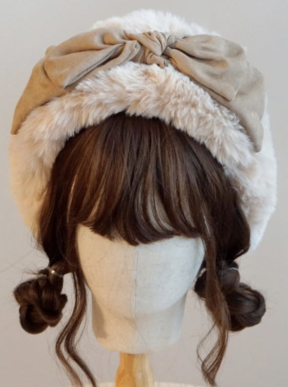 Fur Ribbon Headband