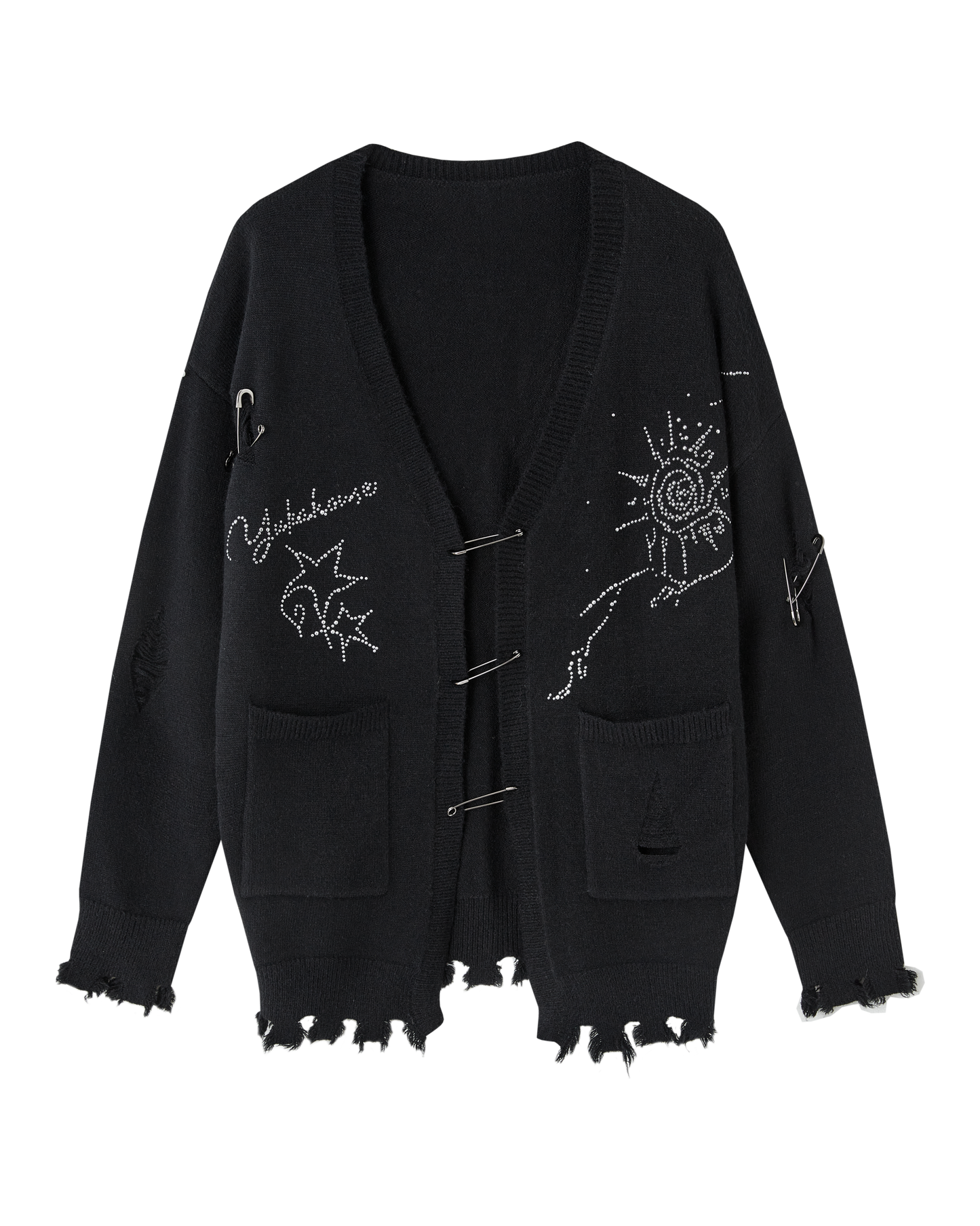 ダークVネックニットカーディガン