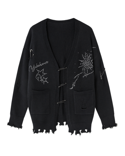 ダークVネックニットカーディガン