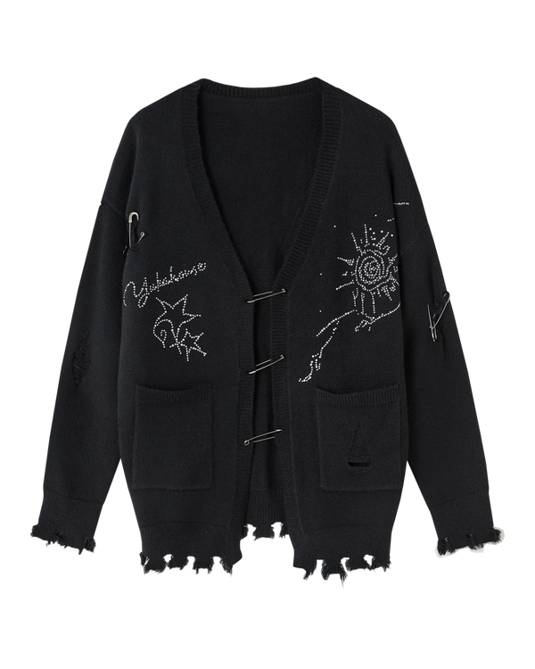 ダークVネックニットカーディガン