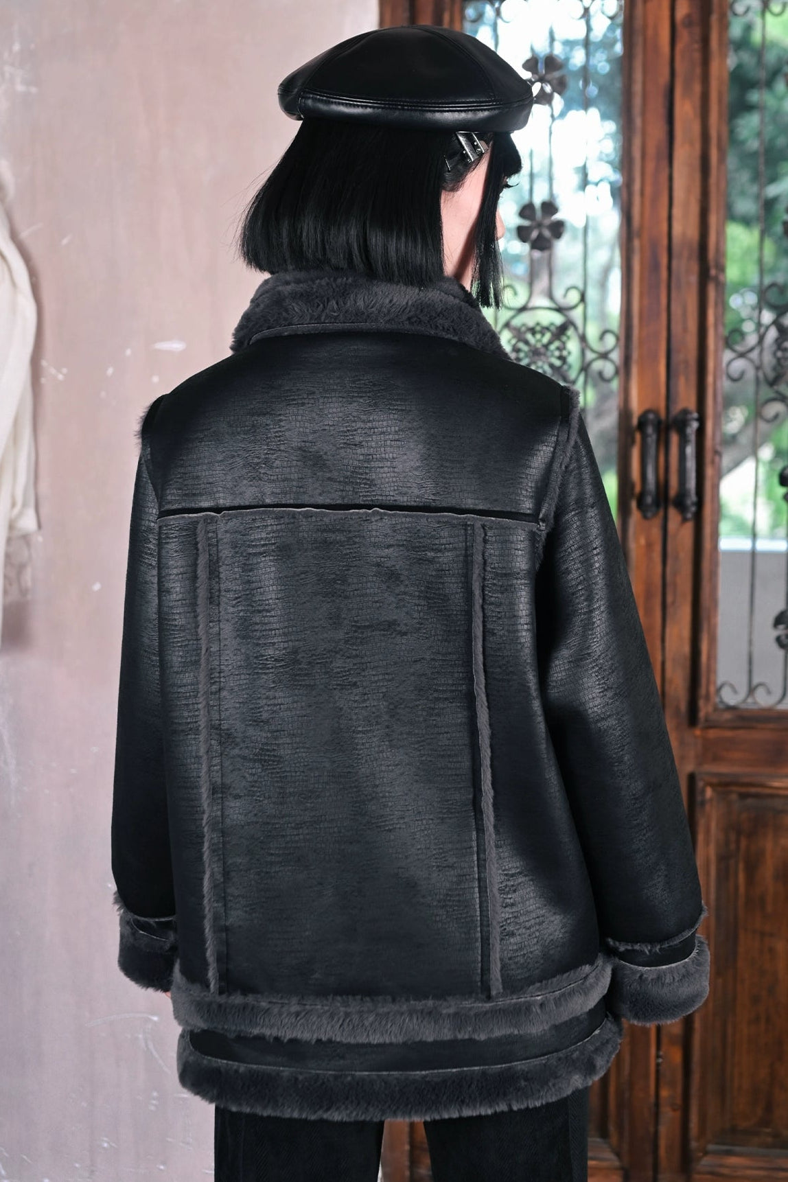 モードレザーファーコート