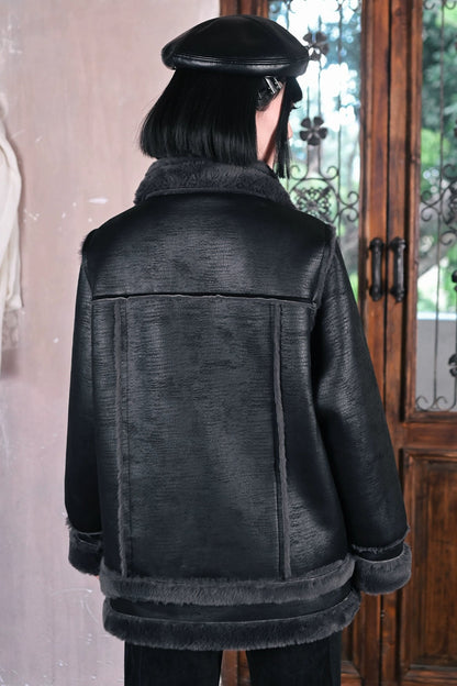 モードレザーファーコート