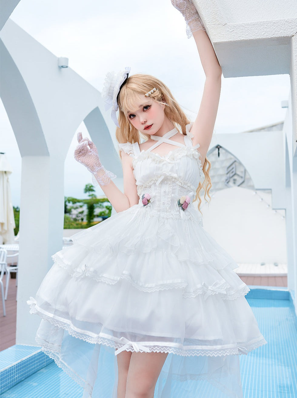Rose Ruffled Flared Lolita Dress