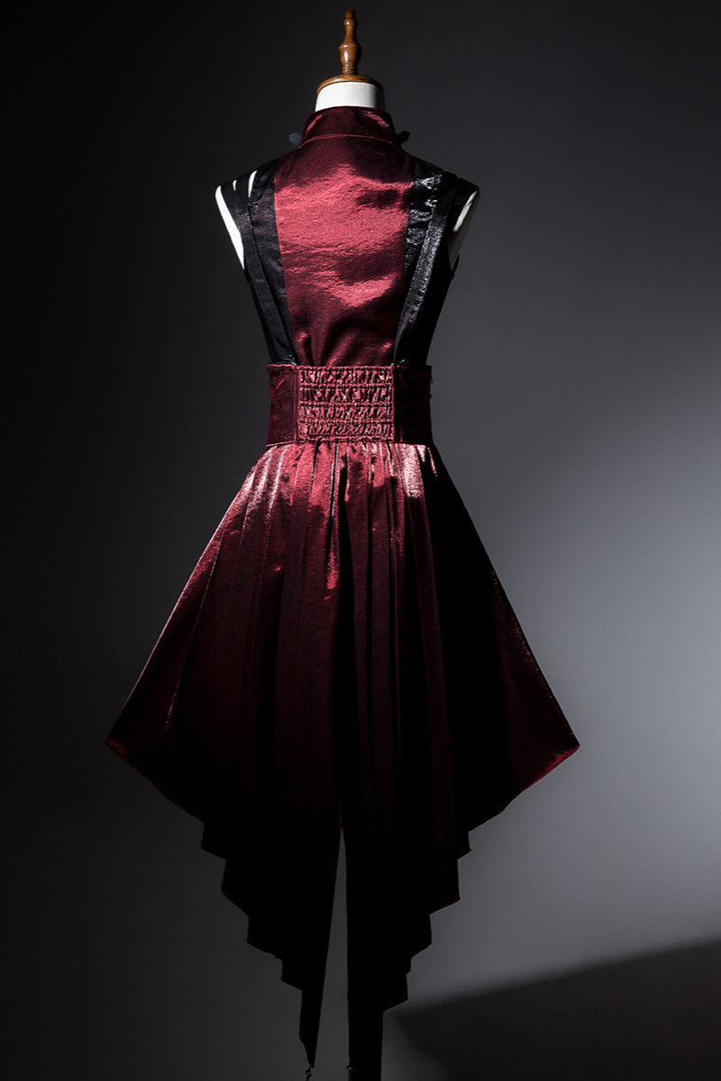 【予約商品】ダークサイバーサスペンダースカート＋ショートパンツ＋ノースリーブトップス＋スリーブ