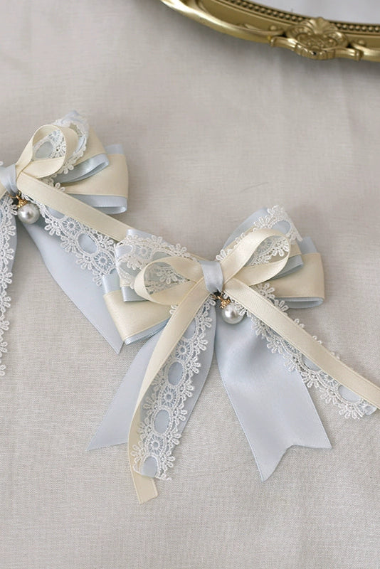 Ice Blue Frilled Lolita Accessories