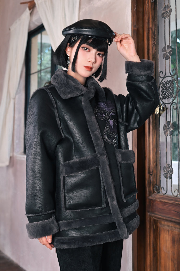 モードレザーファーコート