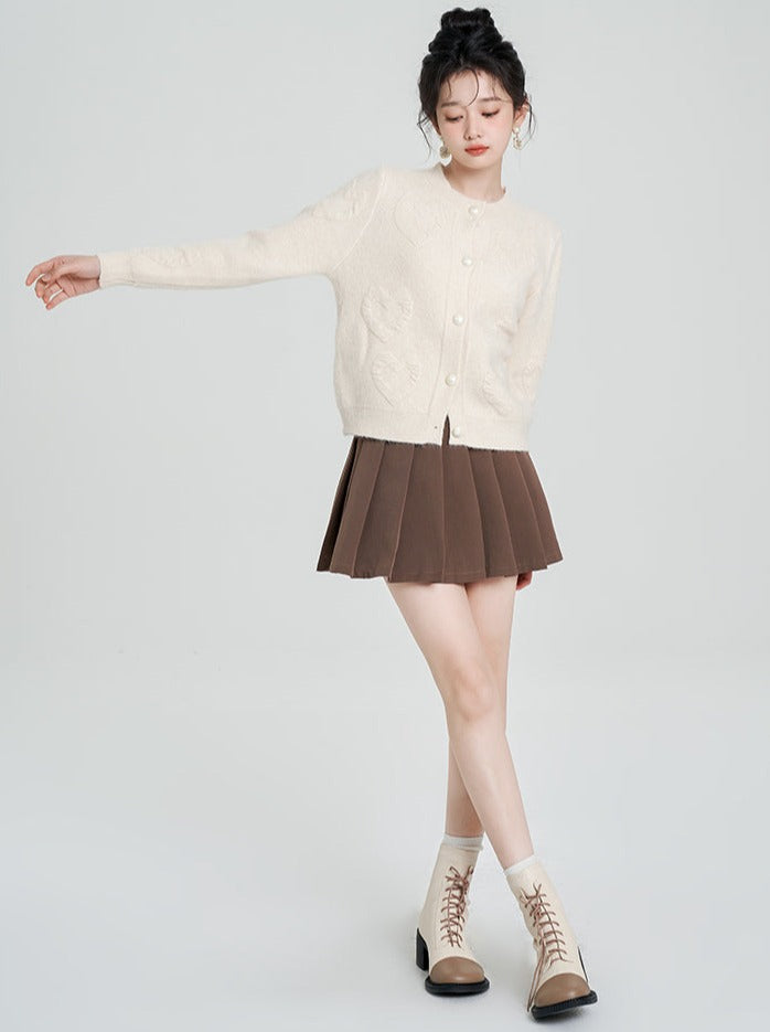 Heart Soft Sweet Short Knit Cardigan