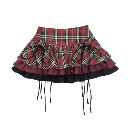 地雷チェッククールショートスカート