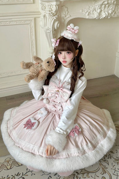 【12月19日予約締切】Sweet Dream Rabbitうさ耳フーディーファーケープ＋OPドレス＋サスペンダードレス＋インナートップス