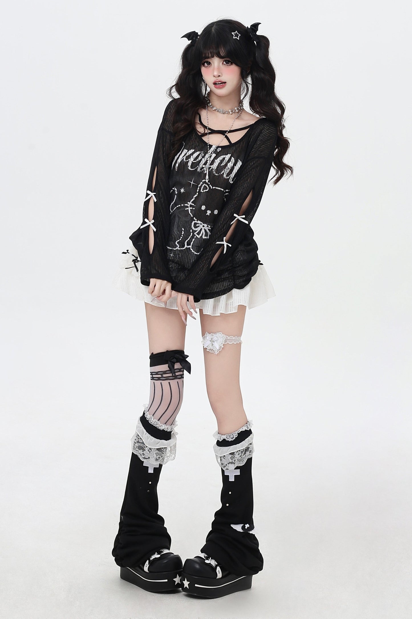 Sweet Cross Cat Tops