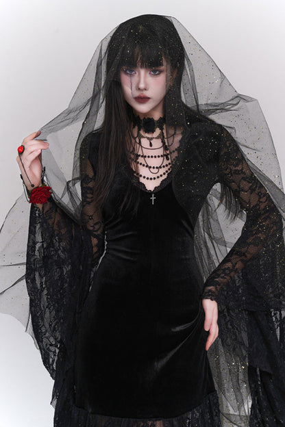 Dark Princess Sheer Long Dress