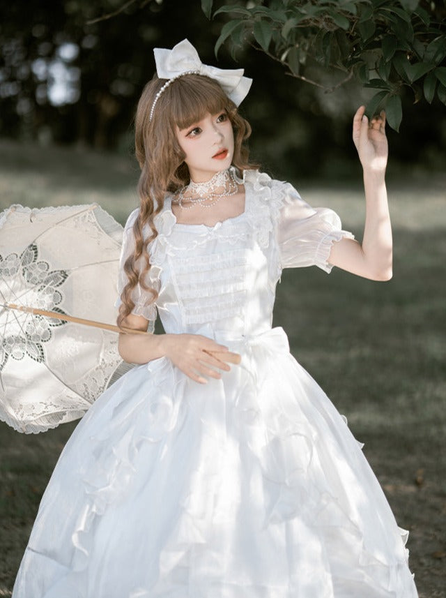 [Reservations] Kura Elegant Pure White Lolita Dress