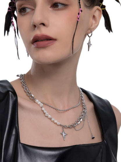 Pearl light niche chain necklace