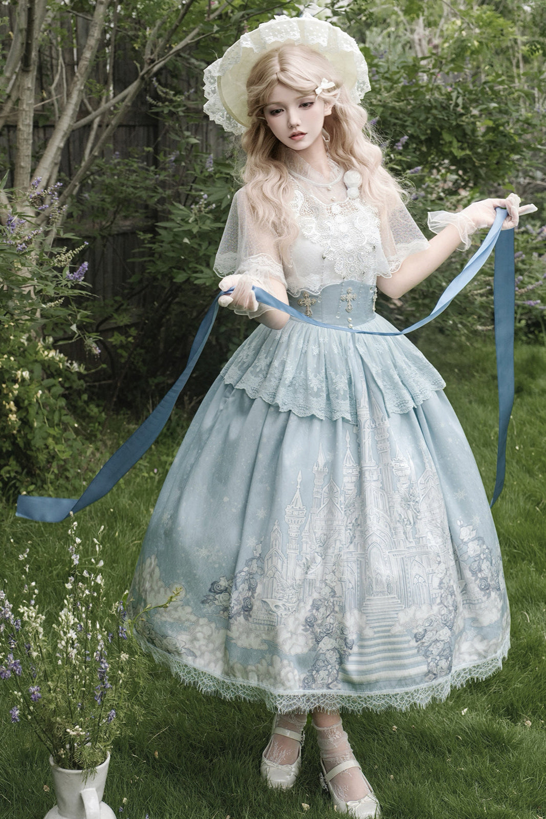 Elegant Princess Cape + Camisole + Skirt