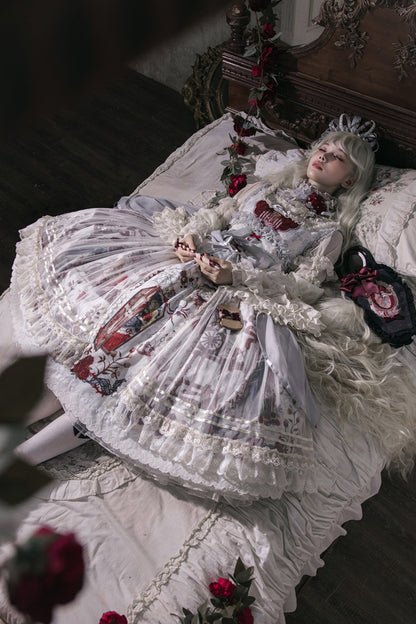 【7月26日予約締切】眠れる森の美女シリーズブラック/レッドゴシック棺型リボンバッグ