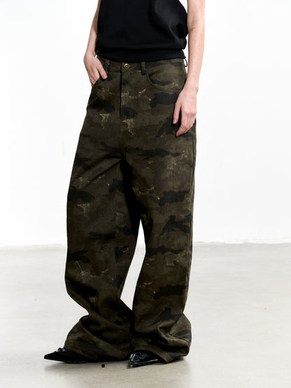 Razorr Original Vintage Camouflage Wide Leg Jeans